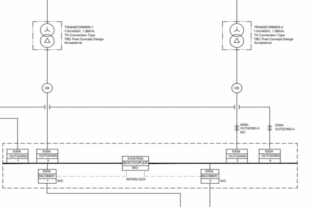 1 Line Electrical Drawing