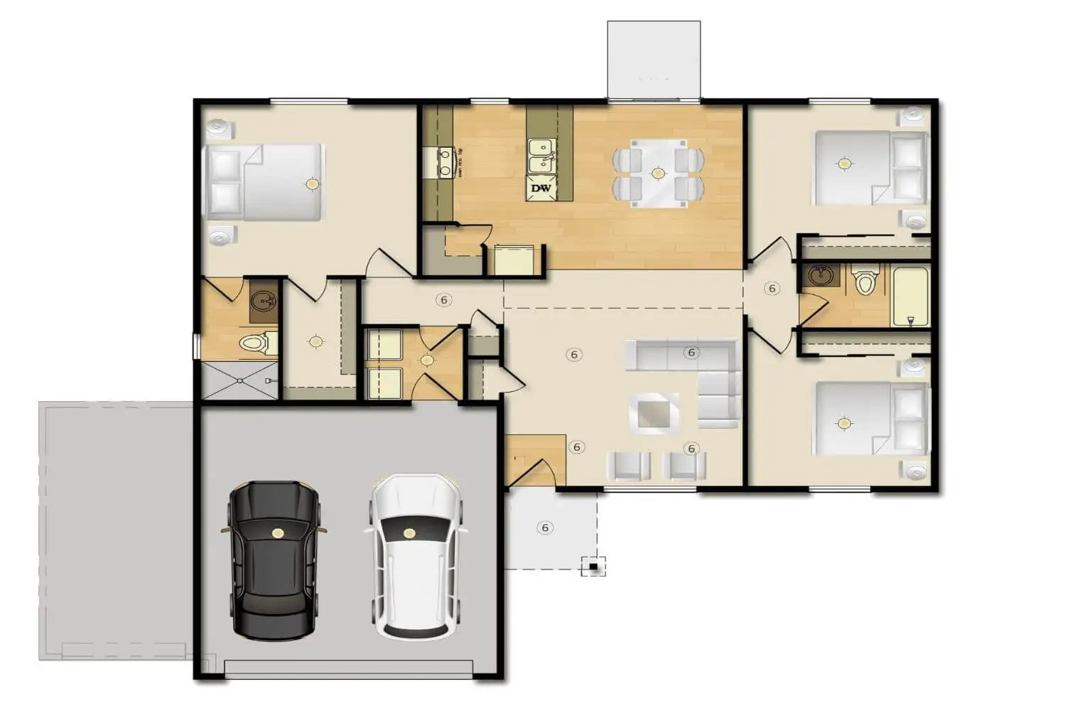 Floor Plan Rendering for House in Washington